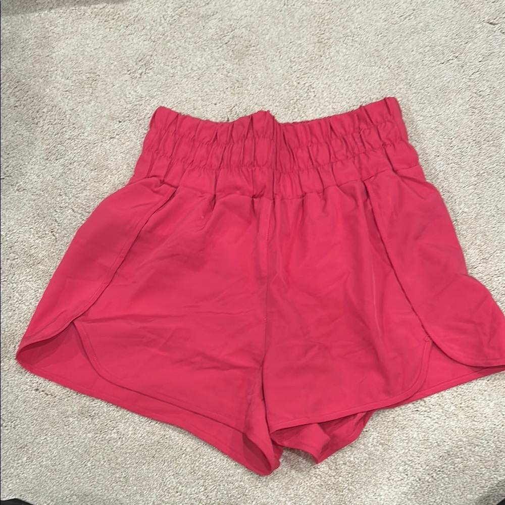 Pink Lily Women's Pink Workout Shorts High Waisted